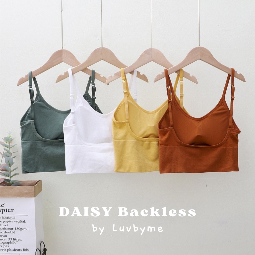 [ luvbyme ] DAISY Sport Bra Lowback Tank Top / Backless Bralette