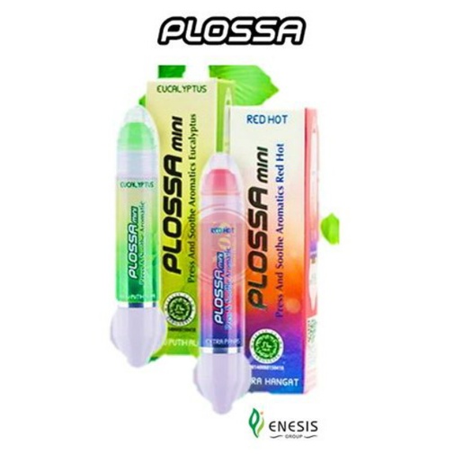 PLOSSA MINI 5ML INHALER KEMASAN KECIL HIJAU MERAH RED HOT GREEN EUCALYPTUS