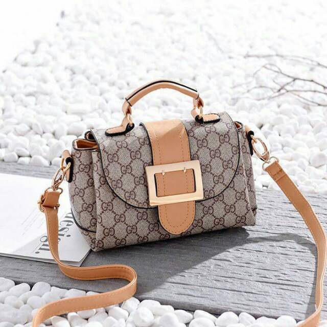Tas Gucci* Syahnaz 805 wanita branded kanvas batam fashion import