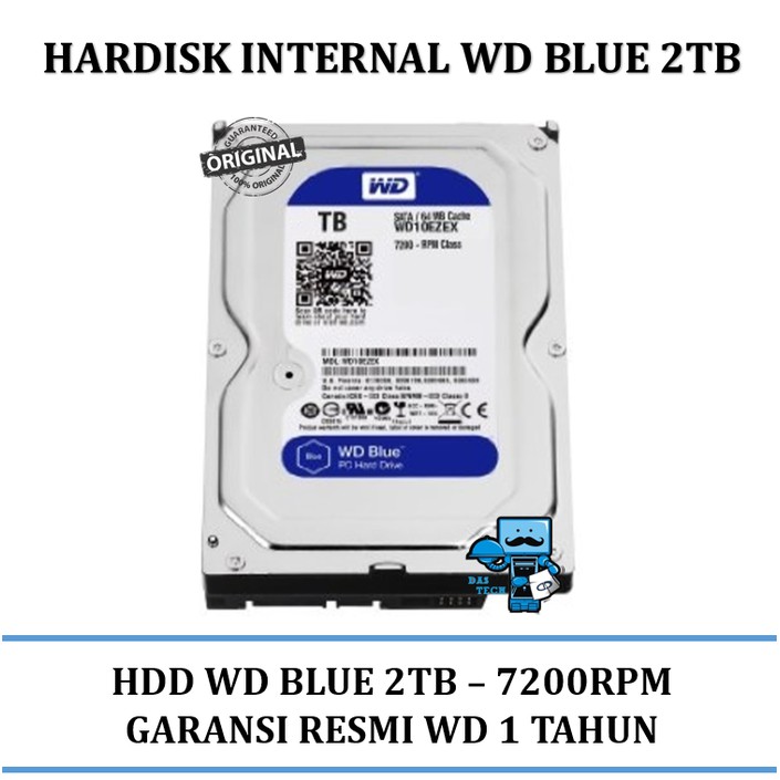 HDD Internal WD Blue 2 TB Internal 3.5 Inch PC / Desktop HDD Harddisk
