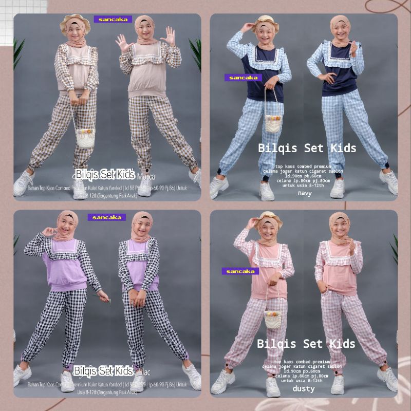 bilqis set kids by sancaka/set anak