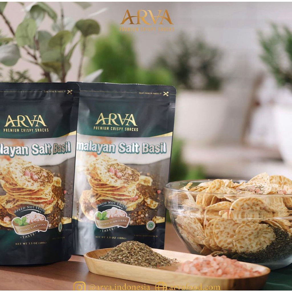 ARVA - BLACK SESAME CRISPY TEMPE SNACK - 80 GR (PREMIUM &amp; HALAL)