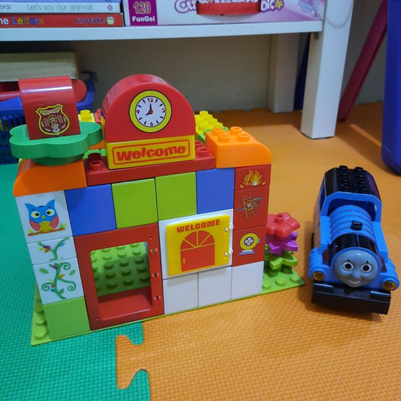 Preloved JDLT Lego Duplo KW tema Fire Station Not ELC Little Tikes Leapfrog Playskool