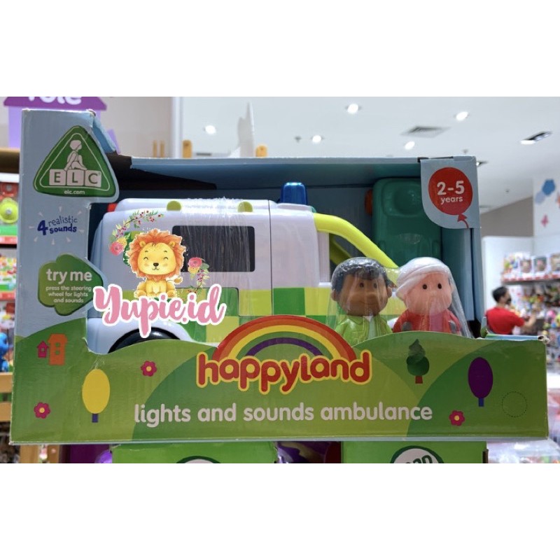 elc happyland light and sounds ambulance