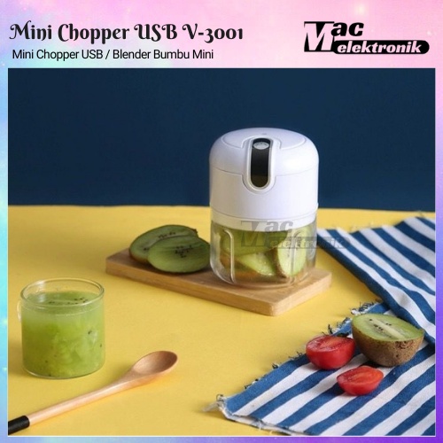 Blender Mini Blender Daging Portable Chopper Mini USB CHARGING Multifungsi Vipoo 3001