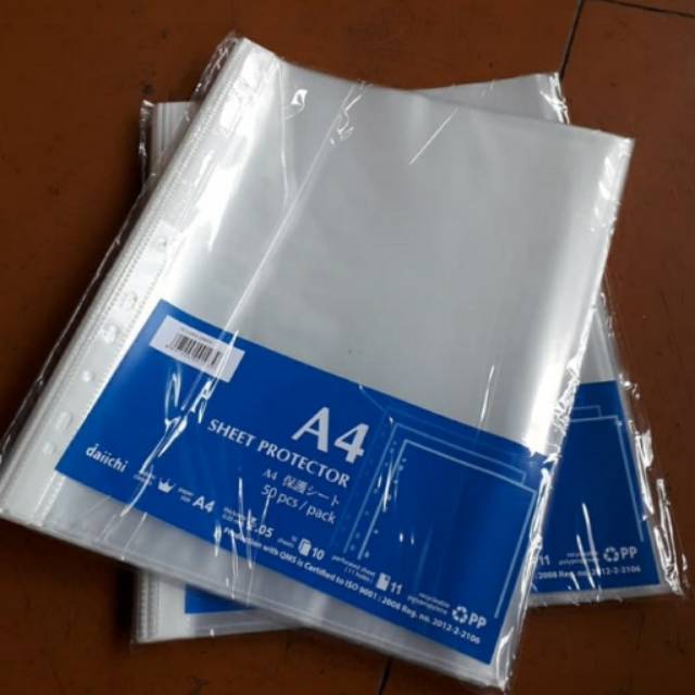 

PP Pockets Daiichi Size A4 Isi 50 Lembar.