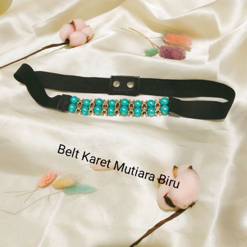 Lx Ikat Pinggang Belt Karet Mutiara 7 baris