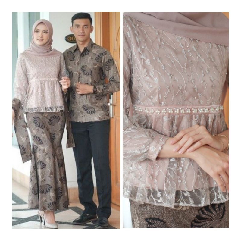 BATIK COUPLE KEBAYA BROKAT KONDANGAN BATIK COUPLE KEBAYA LAMARAN COUPLE MERMAID BROKAT