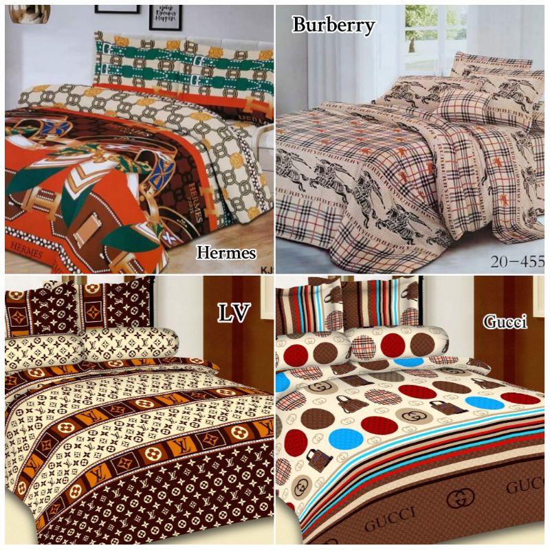 Sprei Homemade Burberry 180x200 Sprei murah seprei motif gucci