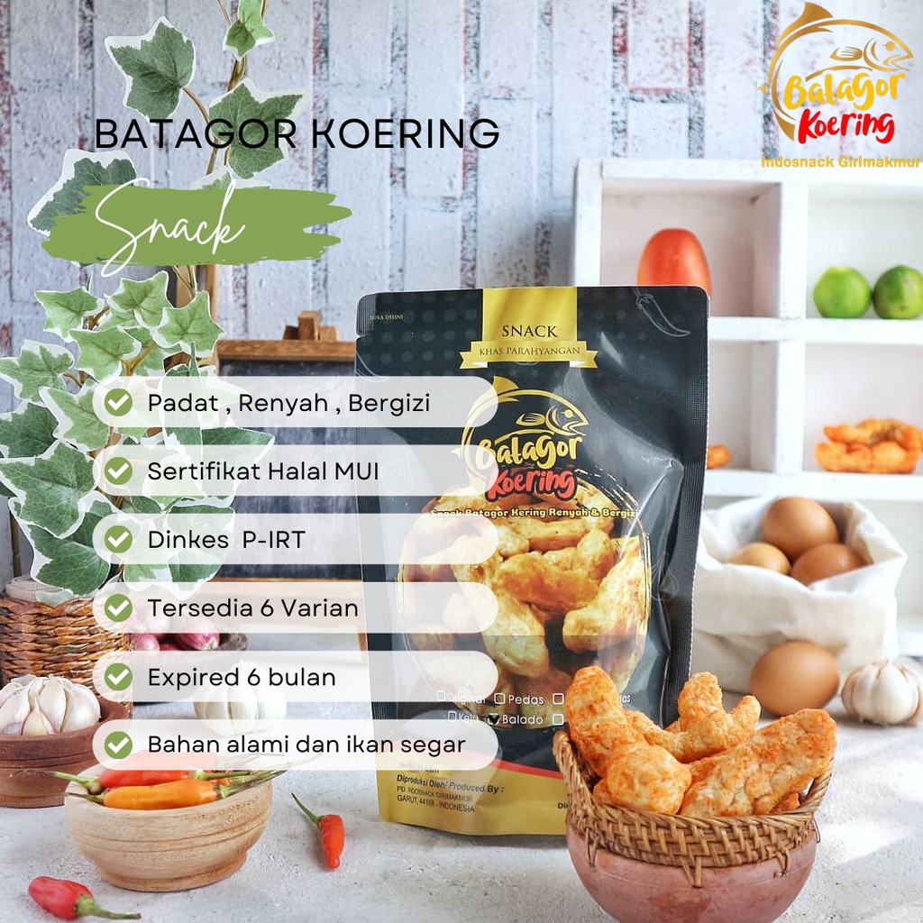 

Batagor Kering Koering 70gr Cemilan Snack Makanan Ringan