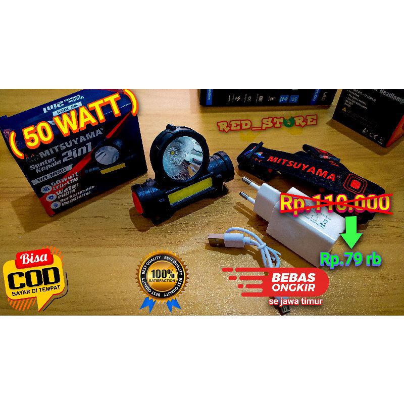 SENTER KEPALA LED 50 WATT MITSUYAMA SUPER TERANG...