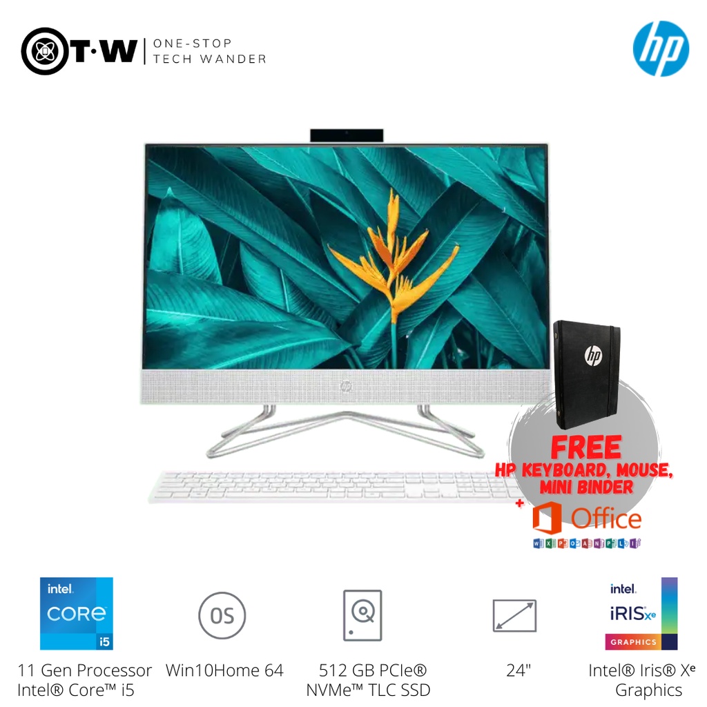 HP All-in-One 24-df1042d PC i5 1135G7 8GB 512 SSD 23,8 FHD Touchscreen AIO Desktop