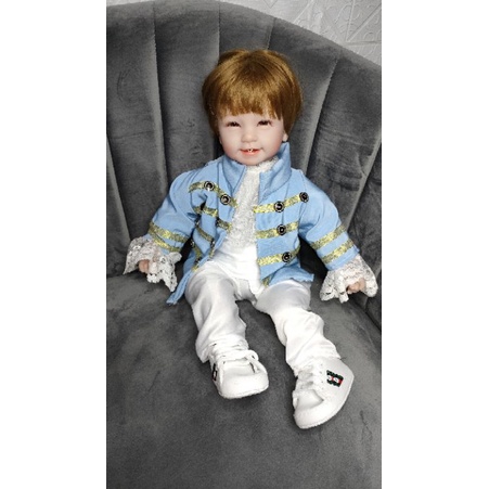 baju boneka reborn, lukthep model vintage biru