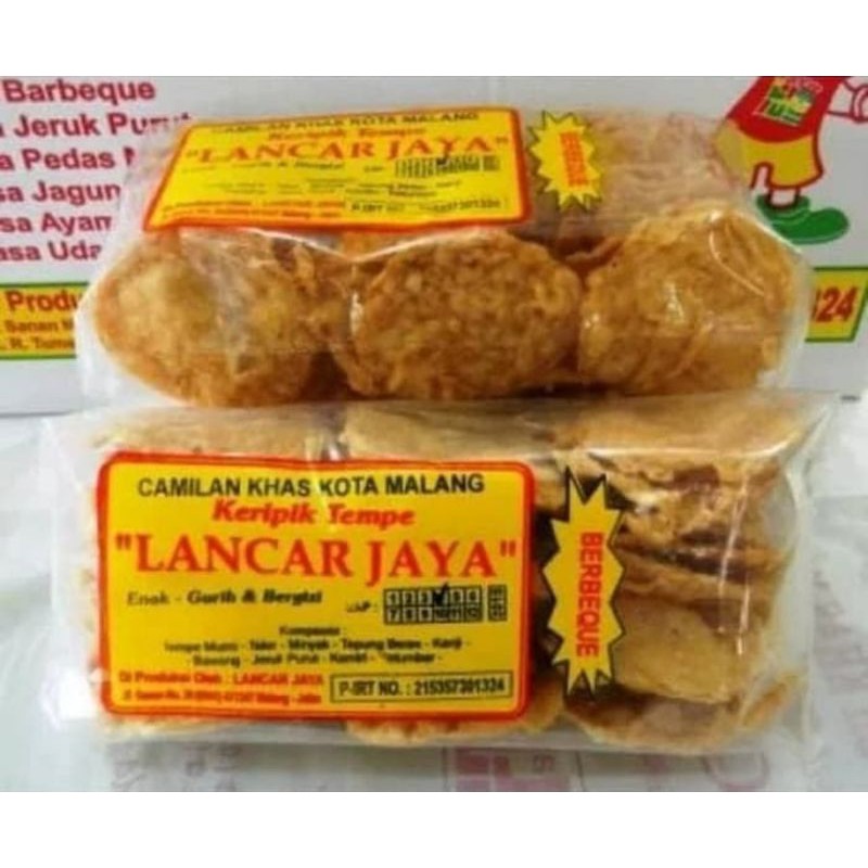 

Keripik tempe aneka rasa Lancar Jaya khas Malang