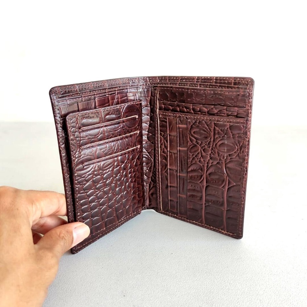 Dompet BRODO Kulit Motif Buaya Dompet Cowok Pria Laki-laki