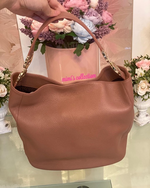 Tas wanita AIGNER leather pink nude