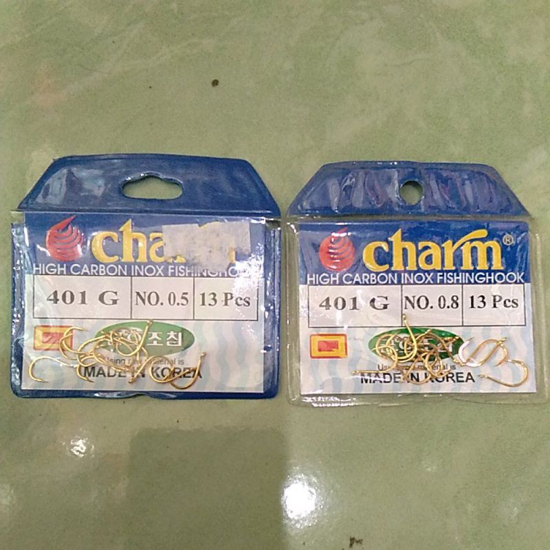 mata kail charm kode 401G no 0,5 dan 0,8