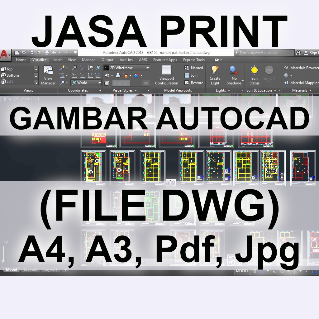 

Jasa print gambar autocad file dwg ke cetak kertas atau pdf jpg