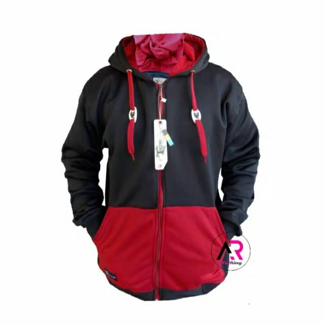 Jaket pria treebeard hitam maroon