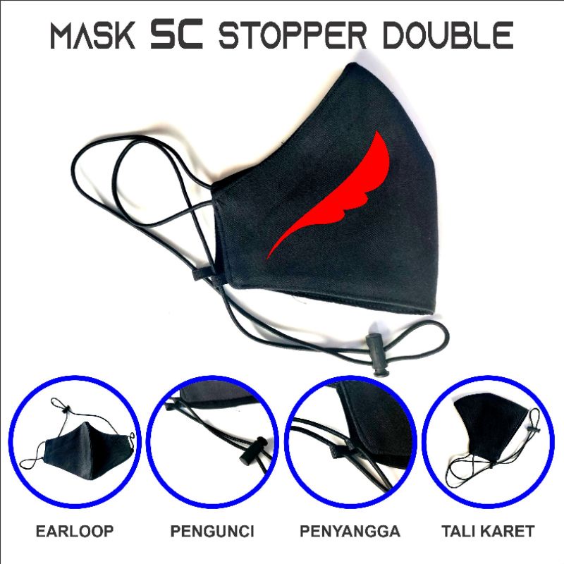 MASKER NOAH STOPPER 2PLY premium high quality