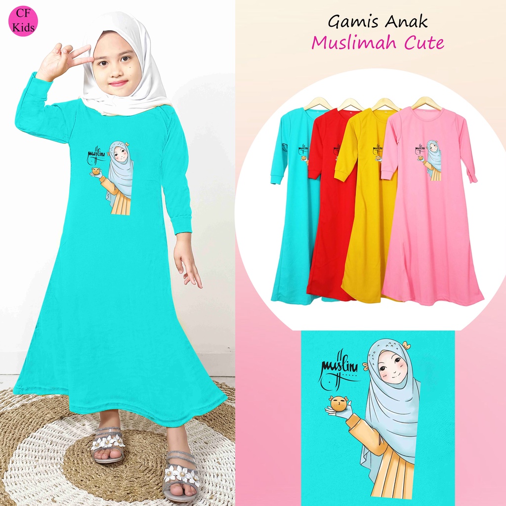 Gamis Anak Perempuan DTF Muslimah Cute CF Kids