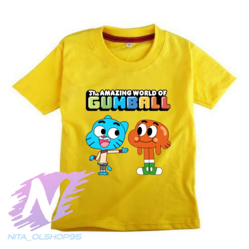 baju kaos anak gumball darwin the amazing world of gumball