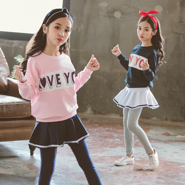 Sweater Fleece Anak Perempuan 3-9 tahun / LOVE YOU Fleece Sweater