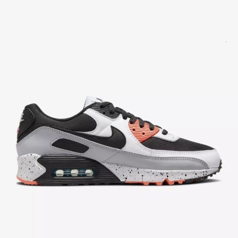 NIKE Air Max 90 Men - White/Black-Turf Orange-Aquamarine Original