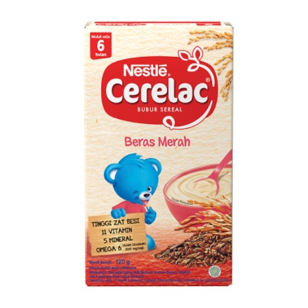 

Nestle Cerelac Bubur Bayi Instant Usia 6-24 Bulan Rasa Beras Merah 120gr