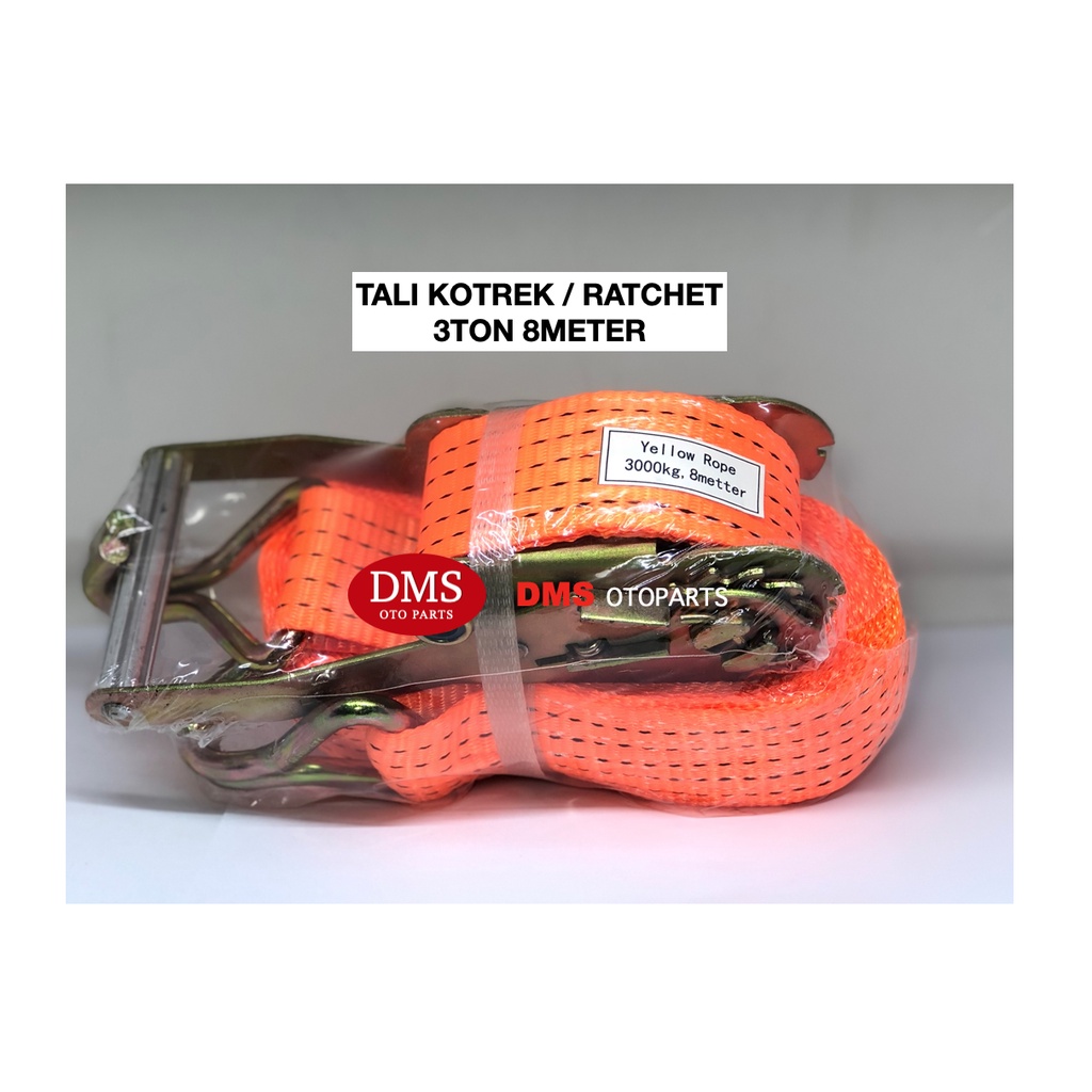 TALI KOTREK RATCHET TIE DOWN WEBBING CARGO TALI IKAT  BARANG MOBIL GENSET