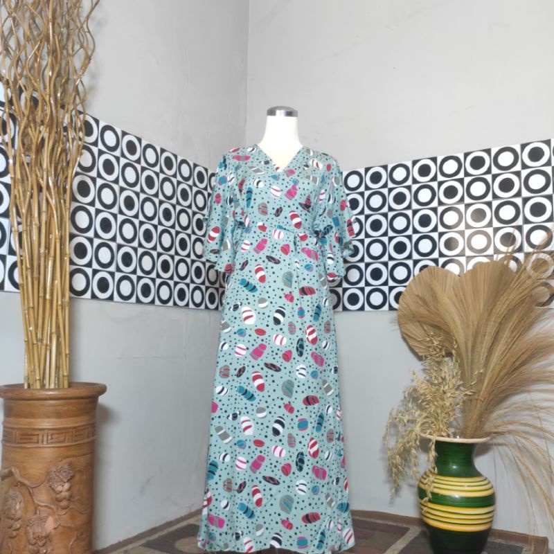 BESTSELLER DASTER KIMONO LENGAN LONCENG RAYON PREMIUM LD 120 PB 125 BUSUI FRIENDLY-Motif 45