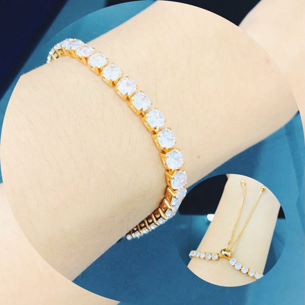 Gelang Xuping Wanita/Gelang Tangan Xuping Serut permata keliling GXS-02