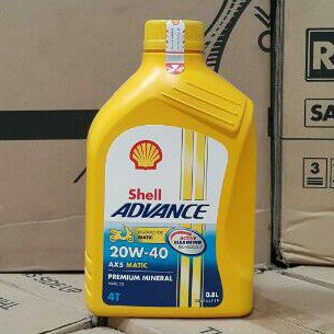 OLI MESIN MOTOR MATIC SHELL ADVANCE AX5 SCOOTER 20W-40 800 ML