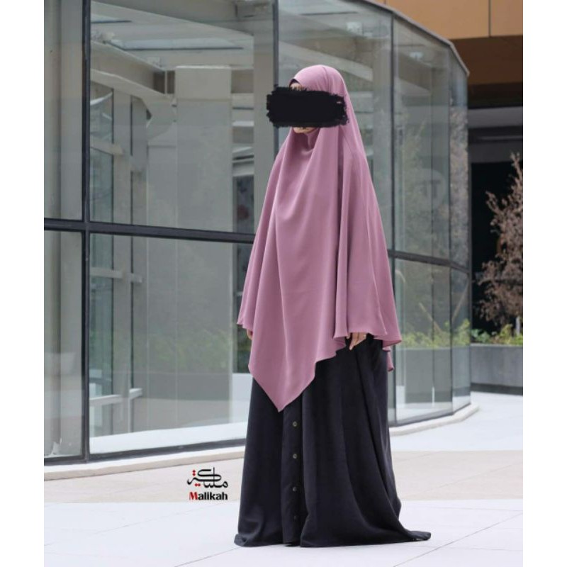 French Khimar Huda Rose Taupe by Abaya Malikah