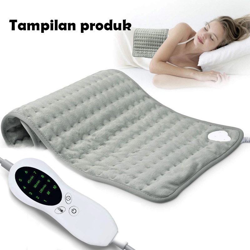 60x30cm Bantal Panas terapi kesehatan Alat Terapi bantal listrik panas terapi elektrikukuran besar 10-Level Fast Heat Mat Relief Pain