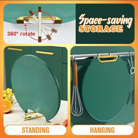 Talenan Perlengkapan Dapur Dari Bahan Premium Anti Jamur dan Anti Slip Ukuran Diameter 35 Cm