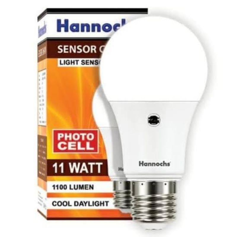 Lampu led sensor cahaya 5w, 9w, 11w hannochs