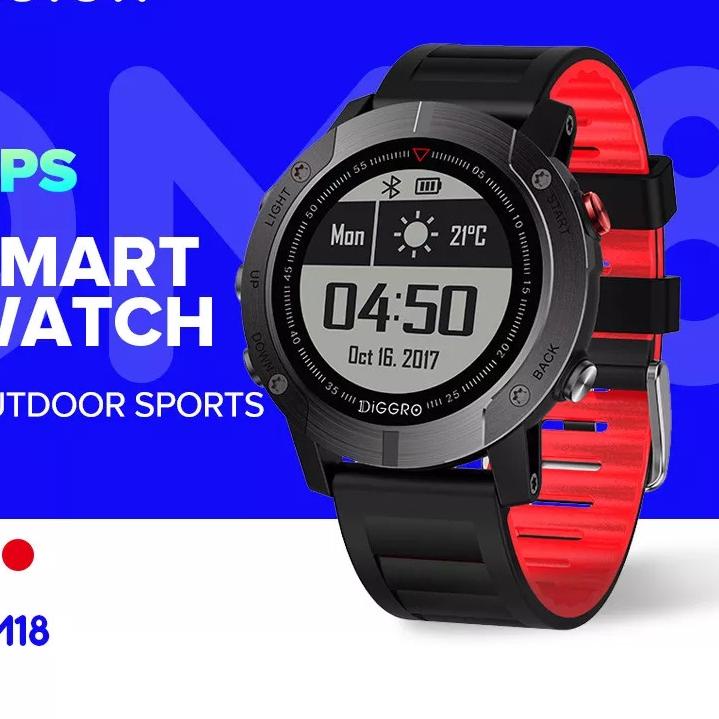 ❪WuHů❫ Aolon DM18 GPS Smart Watch 5ATM 50M Deep Water IP68 Outdoor Sports Fitness Heart Rate Monitor