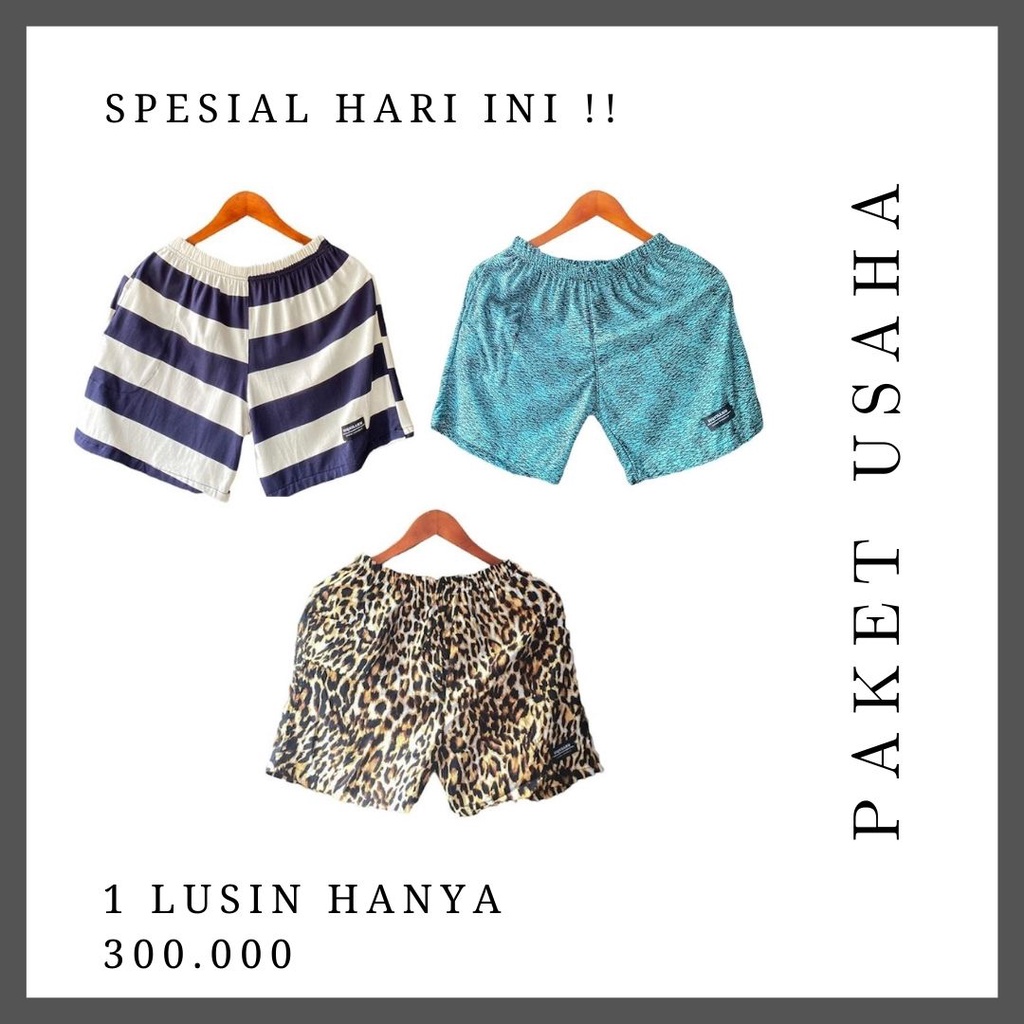 Blinka.shirt [ PAKET USAHA 300.000 ] Celana Santai Unisex / Boxer