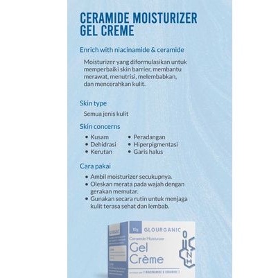 GLOURGANIC CERAMIDE MOISTURIZER GEL CREME CERAMIDE PELEMBAB GLOURGANIC