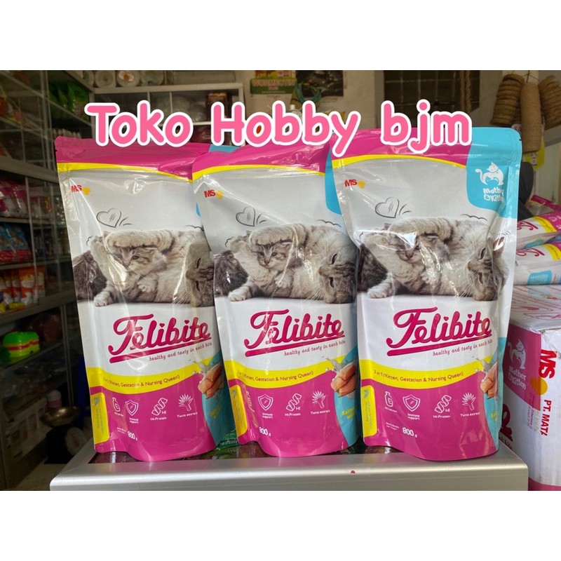 Felibite mother &amp; kitten 800 gr - makanan dry food kucing anak kiten junior 800gr mom and baby