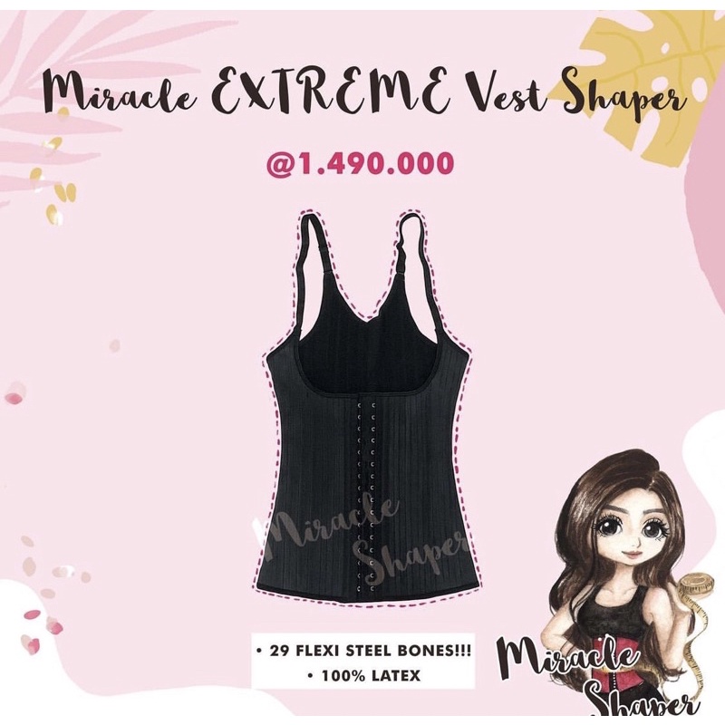 Preloved Miracle Extreme Vest Shaper 29 bones size XXS