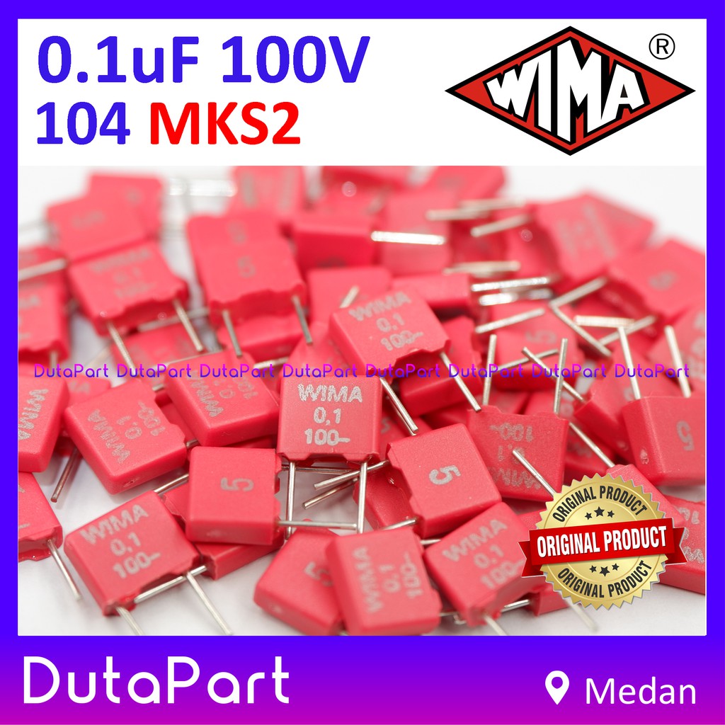 100V 0.1uF 100nF 104 5% MKS2 MKS 2 WIMA Film Capacitor Made In Germany