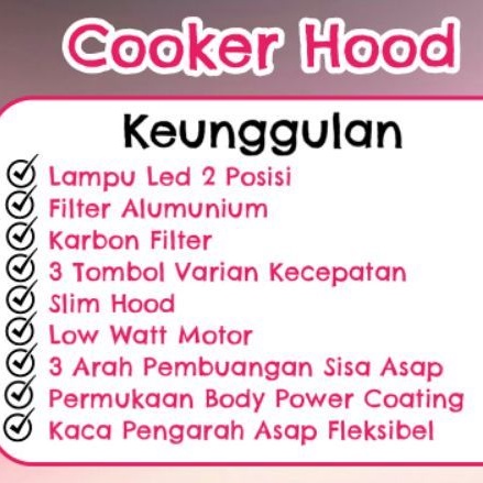 Cooker Hood Crystal Series / Penghisap Asap Dapur / Cooker Hood Blue Gaz