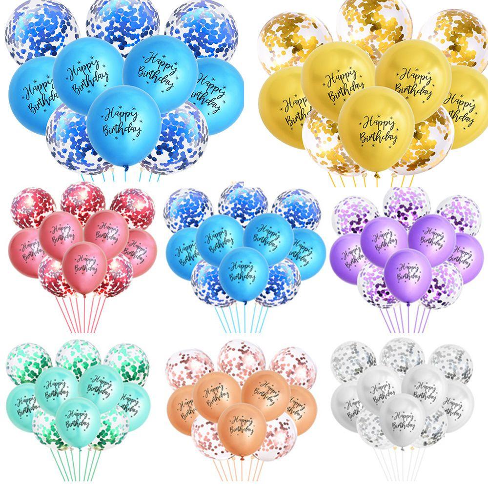 Suyo 10pcs / Set Balon Foil Metalik 12 &quot;Untuk Dekorasi Ulang Tahun