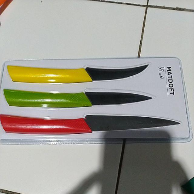 [616] 3 Pcs Pisau Dapur Stainless Steel - Knife Set