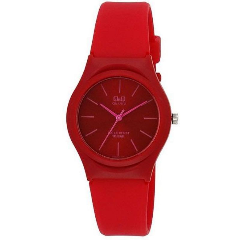 Q&amp;Q Jam Tangan Wanita Analog Karet Rubber - VQ86 VQ86J Tahan Air 10 BAR