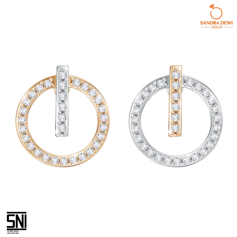 Anting Emas Criss Cross Sandra Dewi Gold 3AZ0417