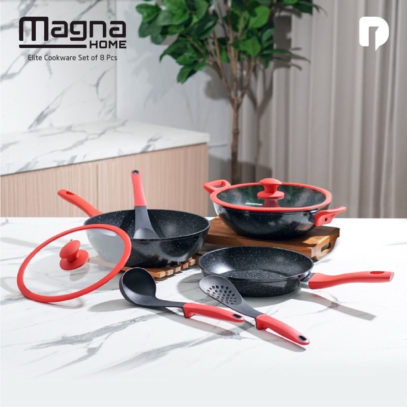Set Panci Anti Lengket Magna Home Elite Cookware Set of 8 Pcs