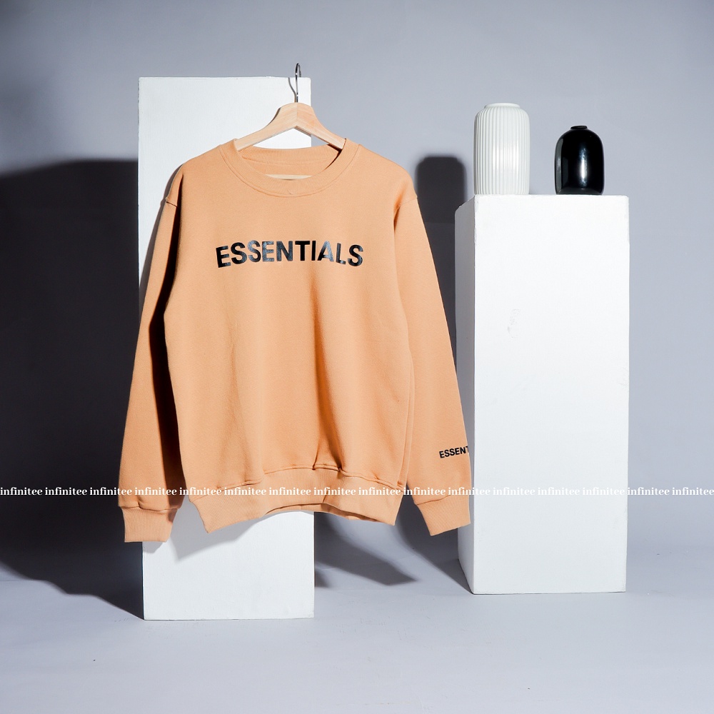 ESSENTIAL | Sweater Crewneck Premium Bahan Fleece Atasan Sweater Hoodier Pria dan Wanita